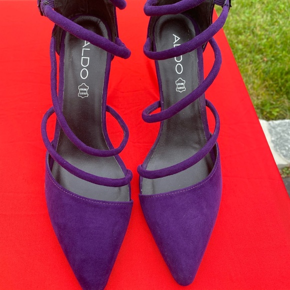 Aldo Purple Suede Pump, 9.0 - Picture 1 of 5